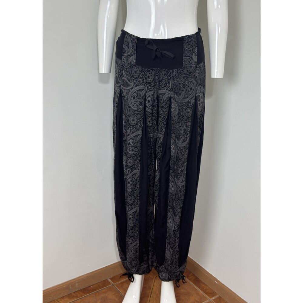 Women Yoga Harem Pants Black Pants Trousers One Size Boho Hippie Whimsigoth